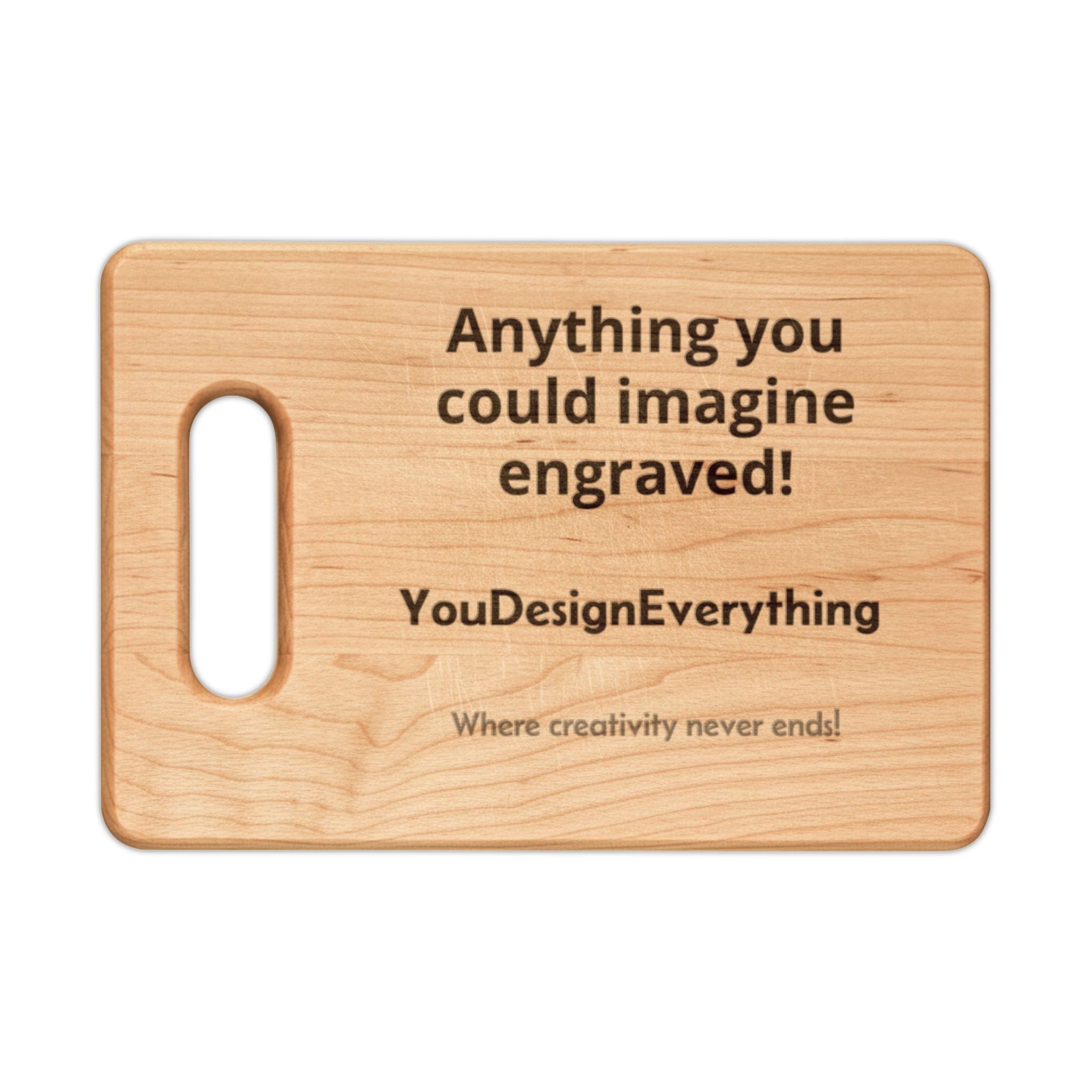 Personalized Engraved Wooden Cutting Board – Custom Message or Design