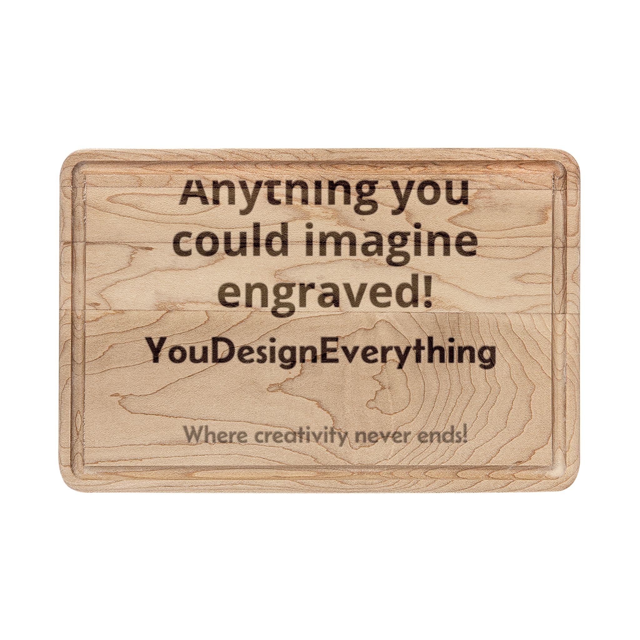 Personalized Engraved Wooden Cutting Board – Custom Message or Design